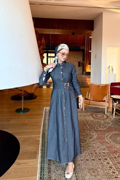 Bulut Elbise Lacivert Lacivert