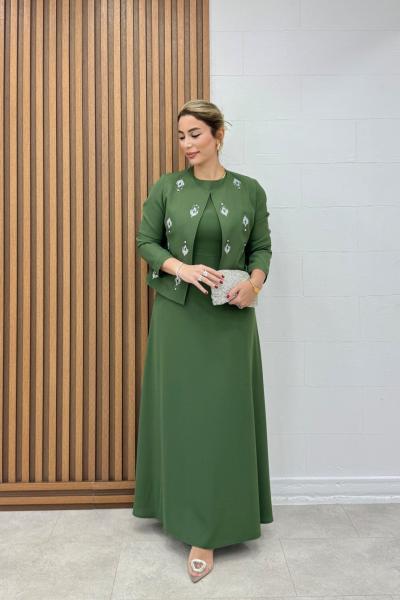 Burçin Elbise Takım Zümrüt Zümrüt
