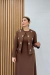 Burçin Elbise Takım Kahverengi Kahverengi