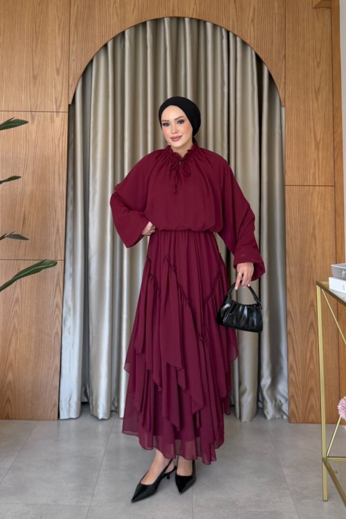 Azer Etekli Takım Bordo BORDO