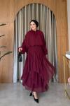 Azer Etekli Takım Bordo  BORDO