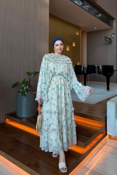 Cansın Etekli Takım Mavi MAVİ