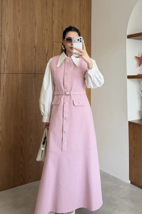 Cemile Elbise Pembe PEMBE