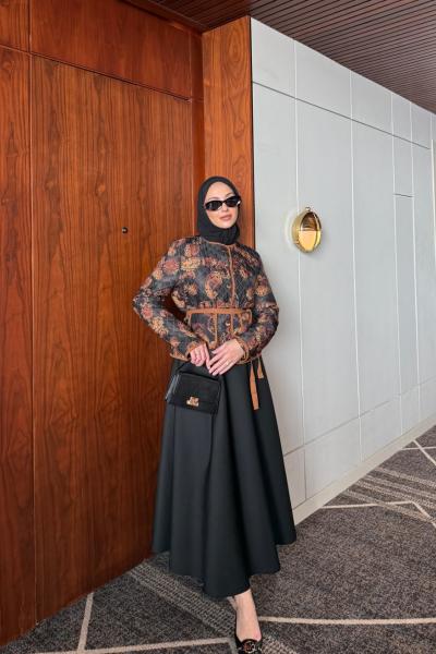 Cennet Ceket Siyah Siyah