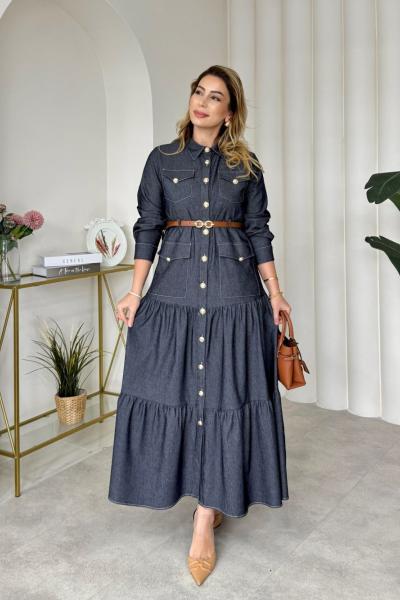 Ceren Elbise Koyu Mavi koyu mavi