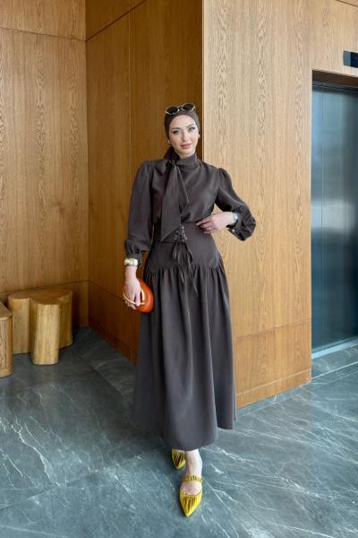 Ceylin Etekli Takım Acı Kahve  Acı Kahve