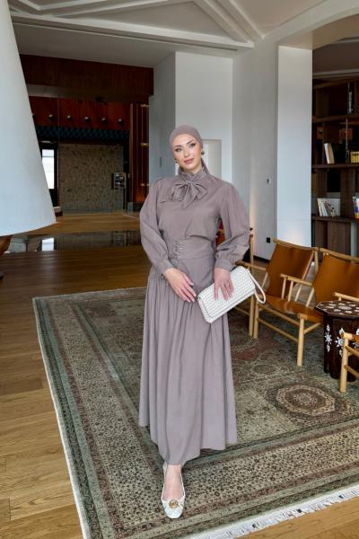 Ceylin Etekli Takım Vizon  Vizon