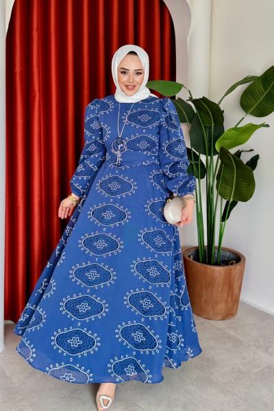 Çiğdem Elbise İndigo İndigo