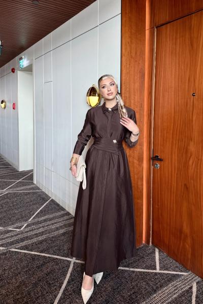 Damla Elbise Acı Kahve  Acı Kahve