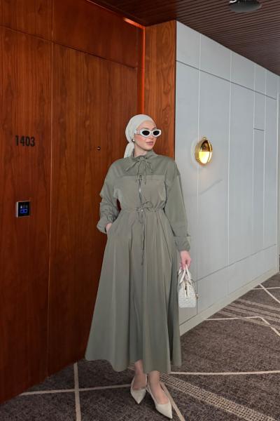 Dilek Elbise Haki Haki