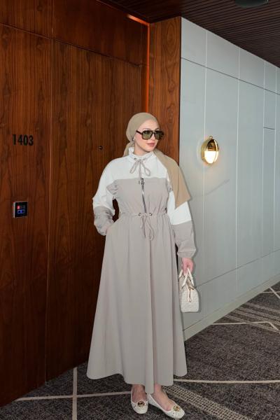 Dilek Elbise Krem Krem