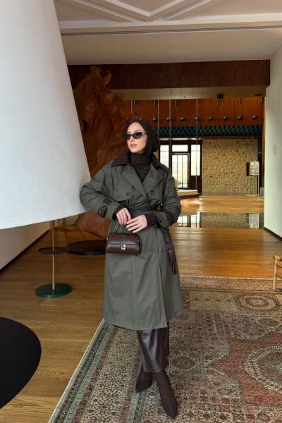 Ebrar Trençkot Haki Haki