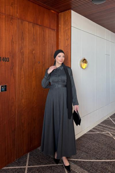 Ecem Elbise Antrasit  Antrasit