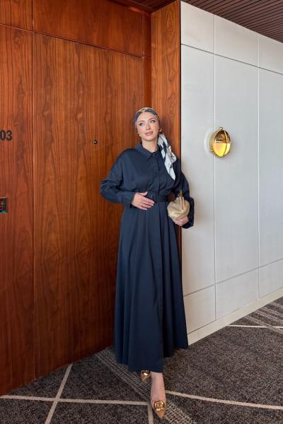 Ecem Elbise Lacivert Lacivert