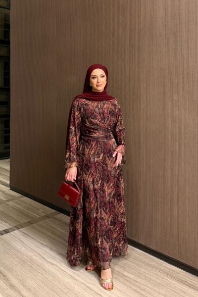 Ecrin Elbise Bordo BORDO