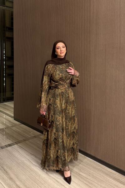 Ecrin Elbise Yeşil YEŞİL