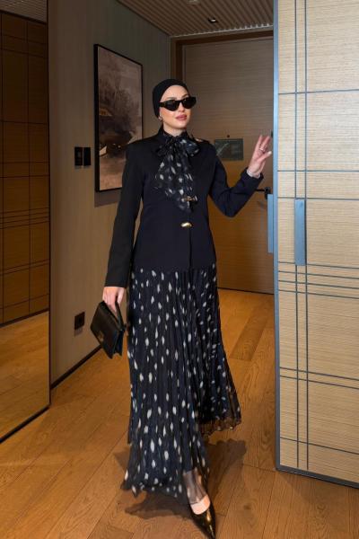 Eflal Etekli Takım Siyah Siyah