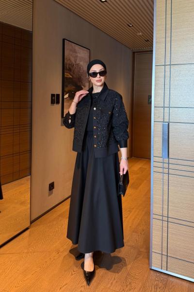 Efsa Etekli Takım Siyah Siyah