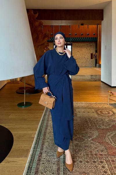 Elif Etekli Takım Lacivert Lacivert