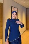 Elza Abiye Lacivert  LACİVERT