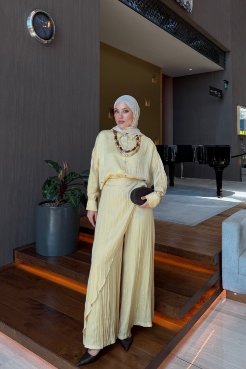 Elzem Pantolon Takım Sarı SARI