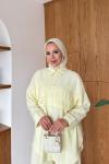 Emel Pantolonlu Takım Sarı Sarı