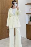 Esin Pantolonlu Takım Tereyağ Sarısı tereyağ sarısı