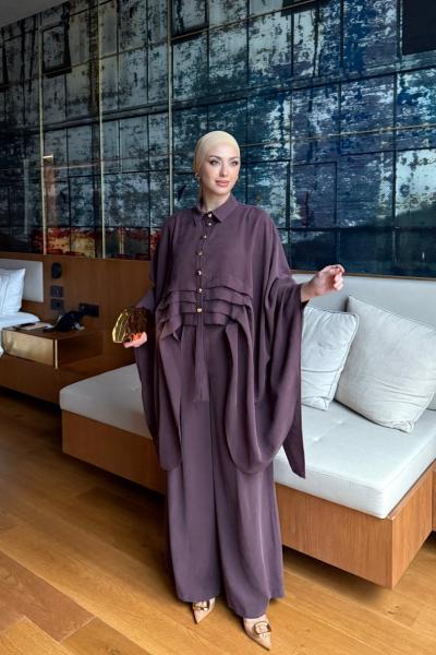 Esra Pantolonlu Takım Mürdüm Mürdüm