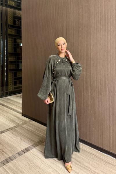 Eylül Elbise Haki Haki