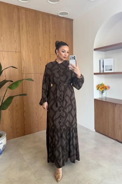 Eyşan Elbise Acı Kahve Acı Kahve