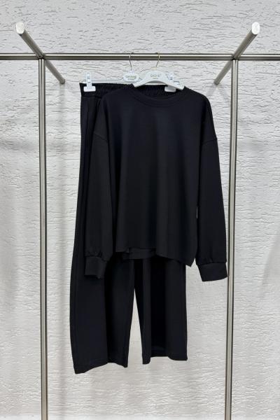 Ezel Pantolon Takım Siyah Siyah