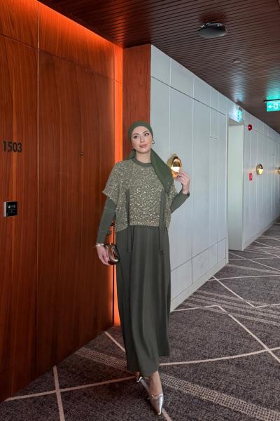 Fahriye Elbise Haki Haki