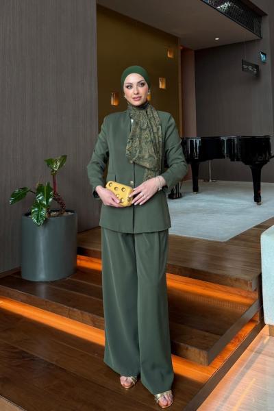 Figen Pantolonlu Takım Haki HAKİ