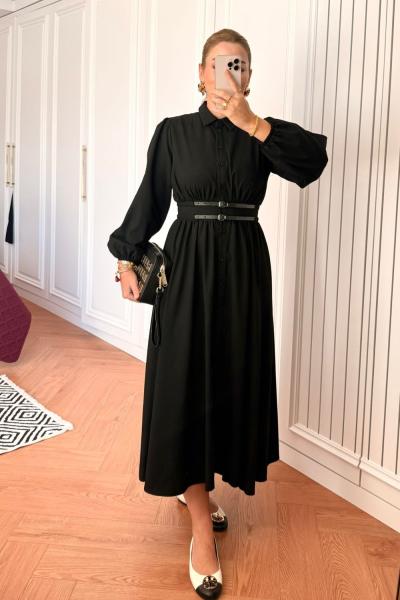 Firuze Elbise Siyah Siyah
