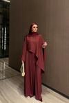 Gamze Pantolon Takım Bordo BORDO