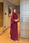 Şine Pantolonlu Takım Bordo BORDO