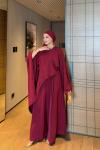 Şine Pantolonlu Takım Bordo BORDO