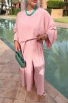 Şine Pantolonlu Takım Pembe PEMBE