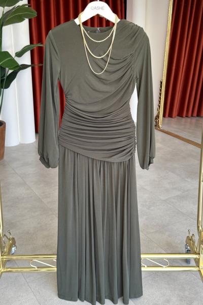 Gizem Elbise Haki Haki