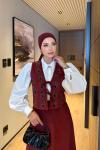 Gökçe Etekli Takım Bordo Bordo
