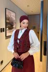 Gökçe Etekli Takım Bordo Bordo