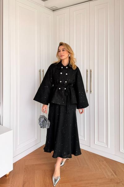 Göksel Etekli Takım Siyah Siyah