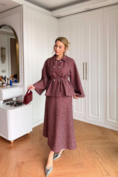 Göksel Etekli Takım Mürdüm Mürdüm