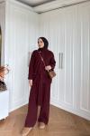 Gönül Pantolon Takım Bordo  BORDO