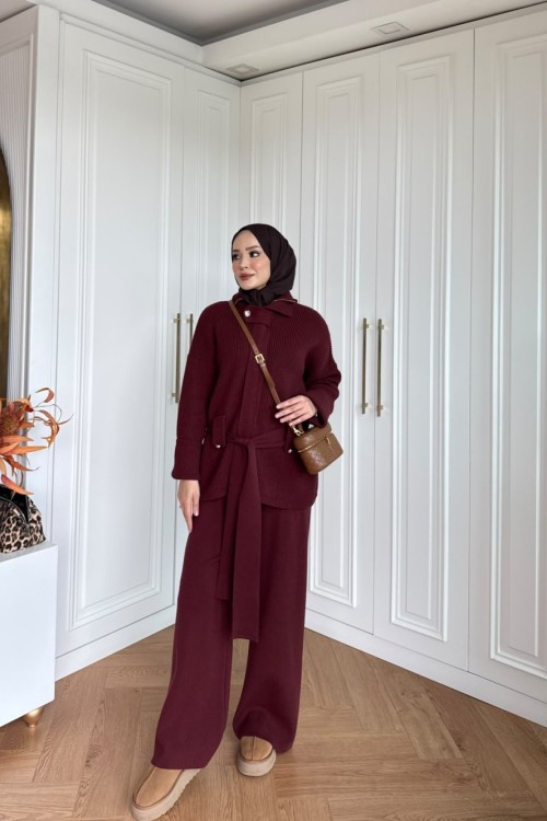 Gönül Pantolon Takım Bordo  BORDO