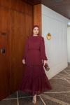Gülbin Elbise Bordo  BORDO