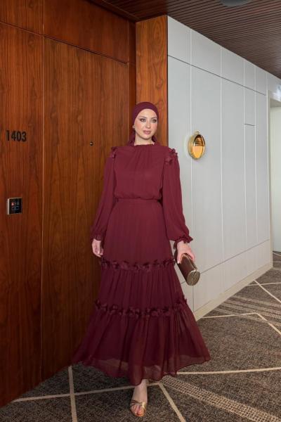 Gülbin Elbise Bordo BORDO