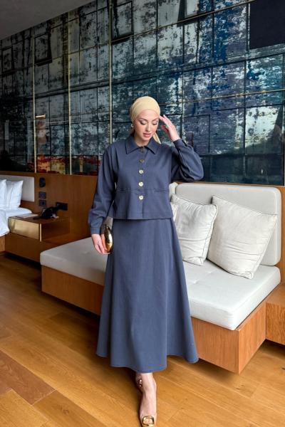 Gülce Etekli Takım Lacivert Lacivert