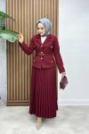 Gülden Etekli Takım Bordo Bordo