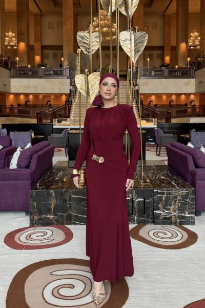 Güler Elbise Bordo Bordo